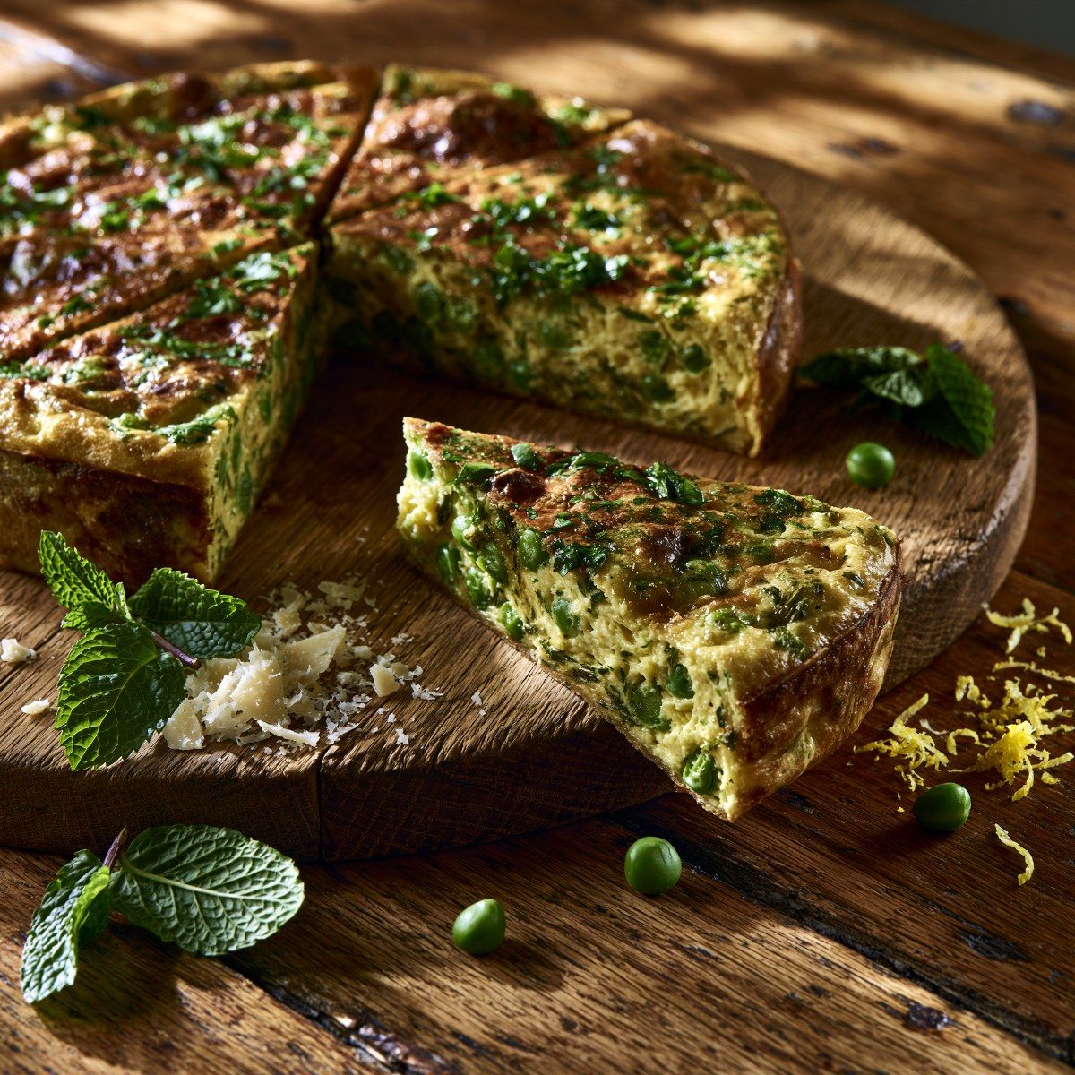 Green Herb Frittata with Peas & Mint